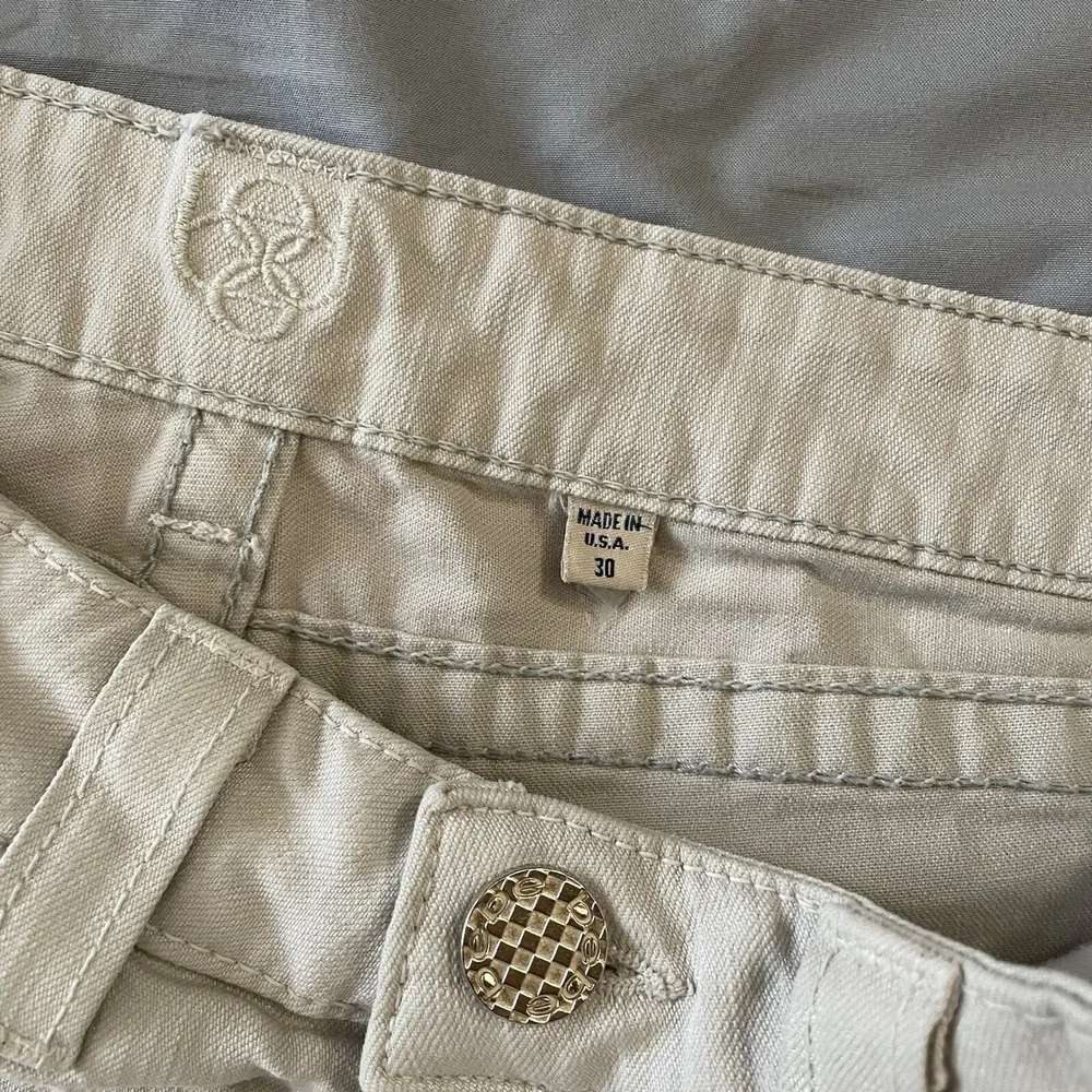 Bebe Jeans Womens 30 Kayla Chained Embroidered Flared Gray - Picture 5 of 12